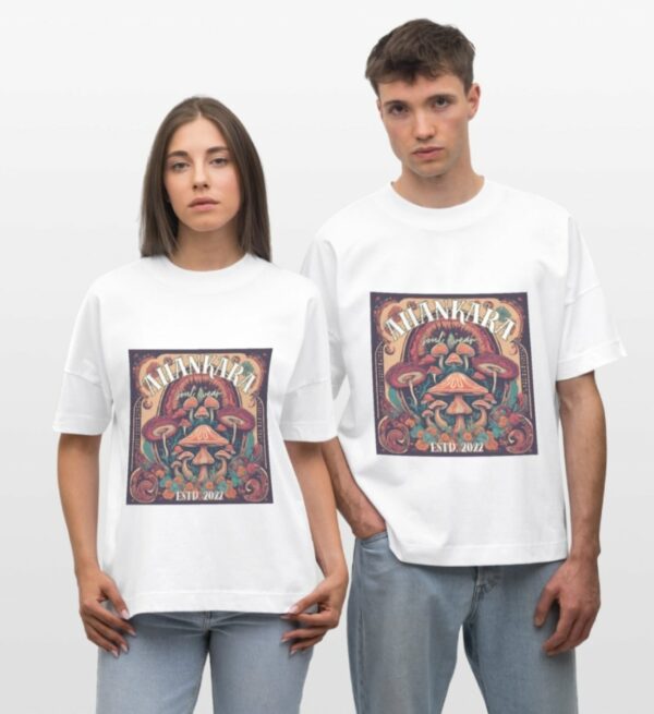 Oversize T Shirt mit Print Retro Motiv