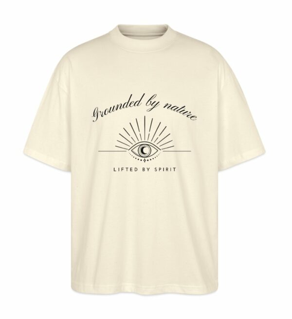 oversize t shirt grounded creme weißgrau