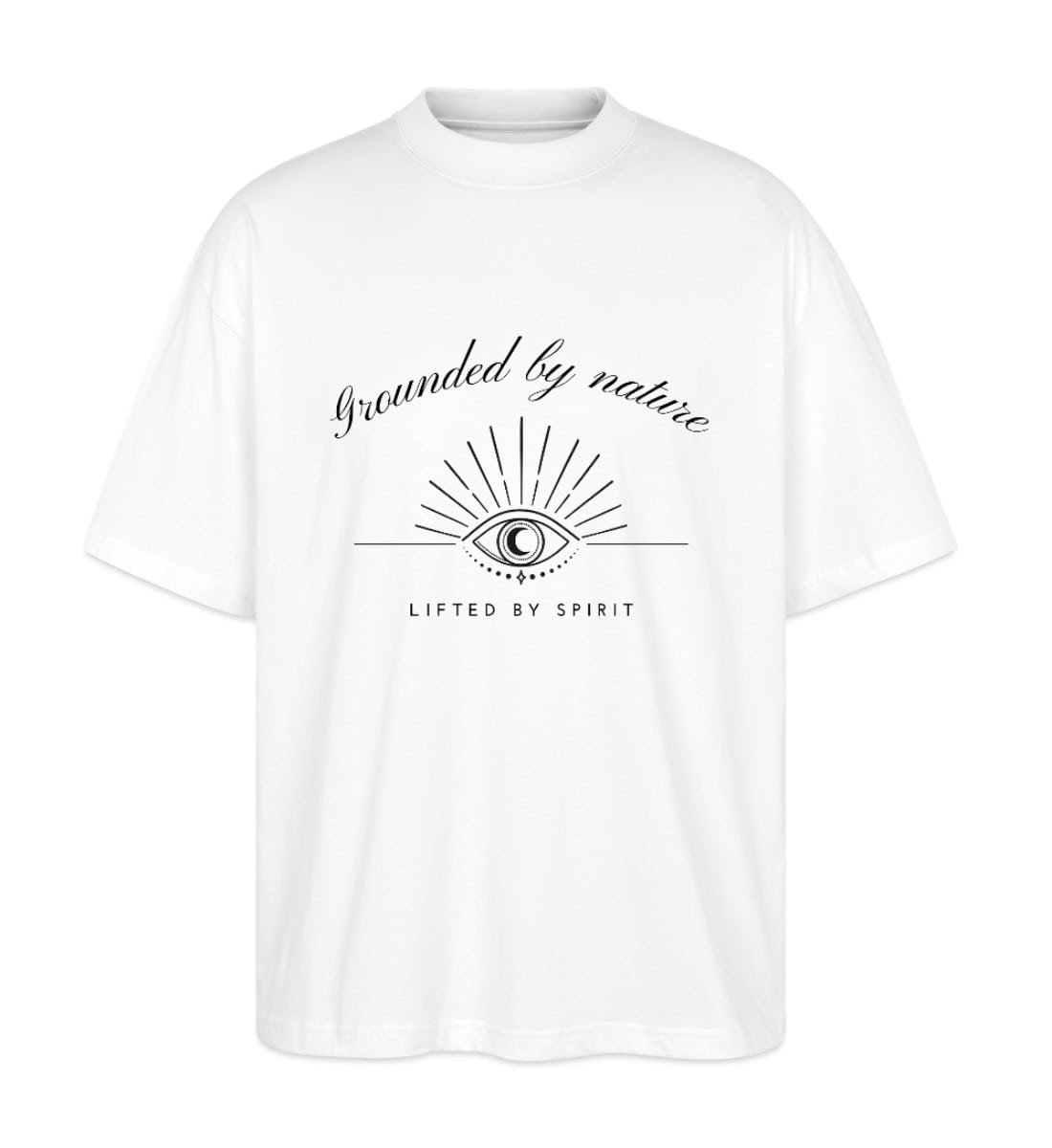 Oversize T Shirt Grounded weiss