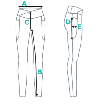 Sport Leggins Retro Größe richtig abmessen