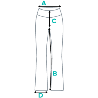 Sportleggings mit Schlag richtig die Größe Messen