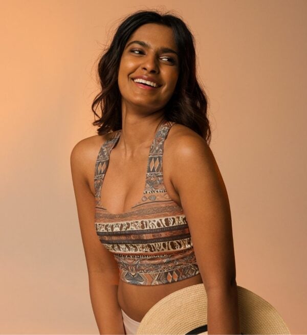 Yoga BH Damen Blickdicht Boho