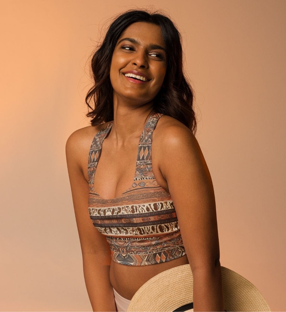 Yoga BH Damen Blickdicht Boho