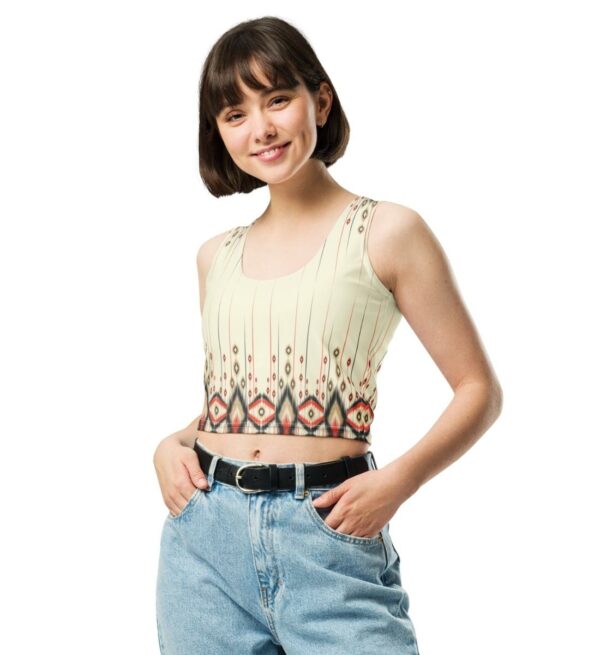 Boho Cropped Top für Damen mit individuellem BOho Muster