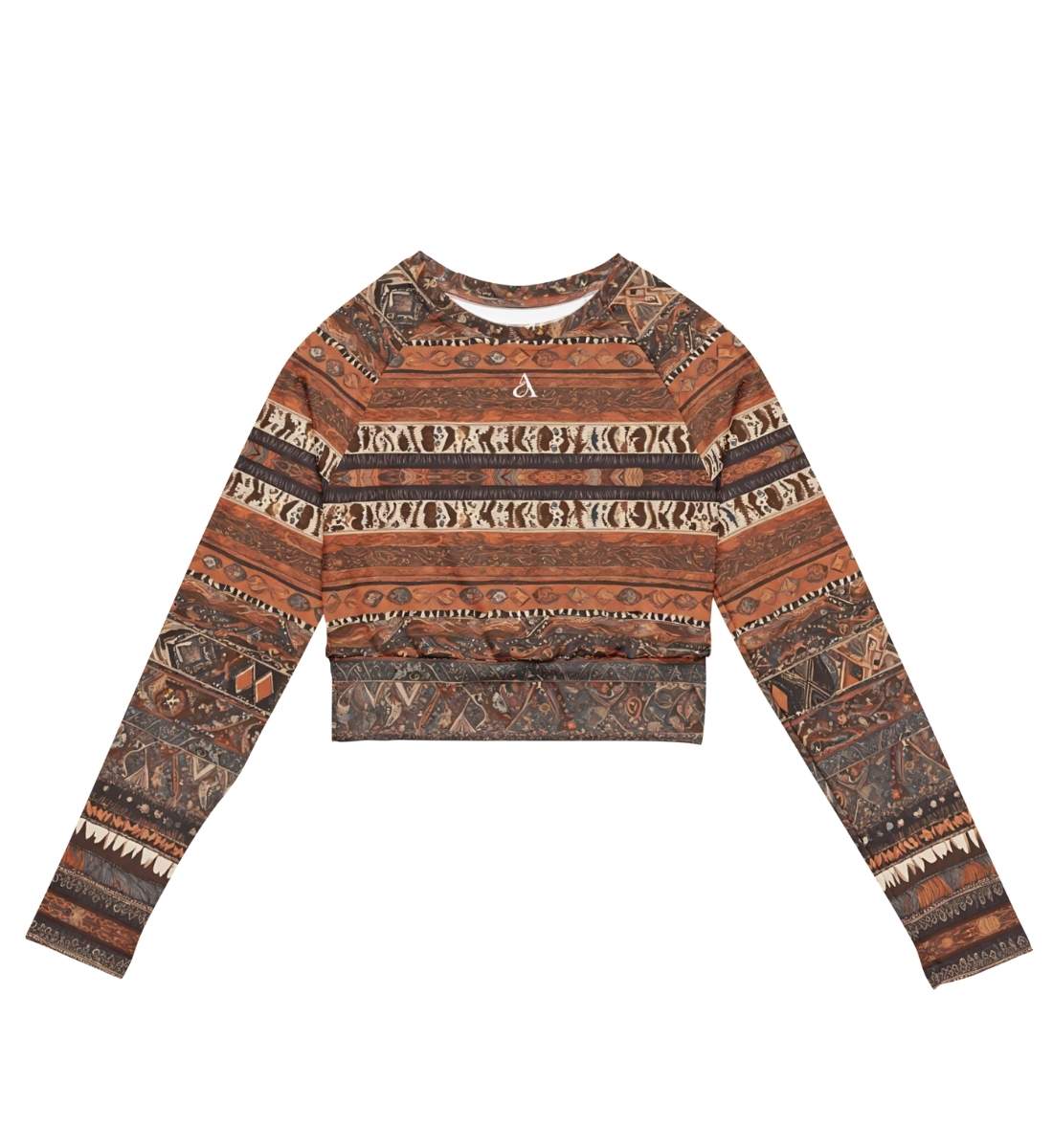 Langarm Crop Top Boho Earth Vorne