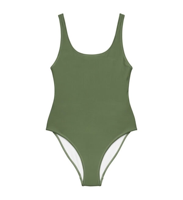 Damen Badeanzug Retro Militär Grün