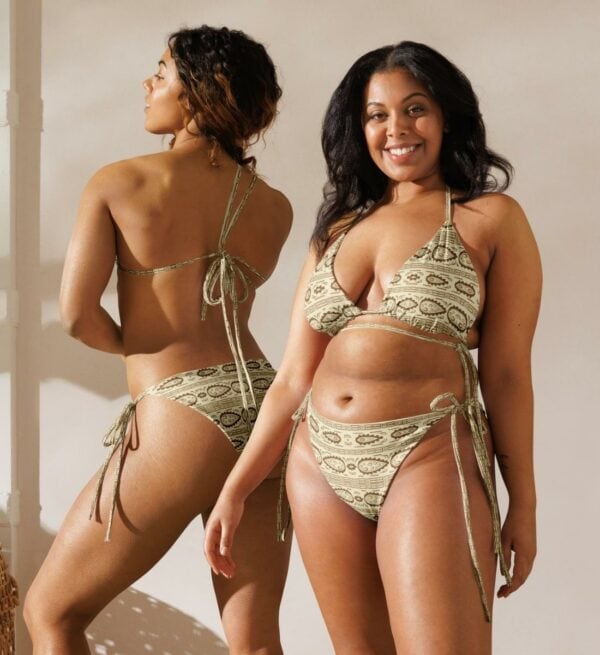 Recycelter Damen Bikini mit Boho Muster