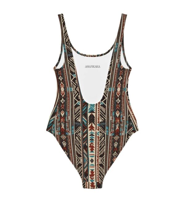 Damen One Piece Swimsuit Boho Natives Rückseite