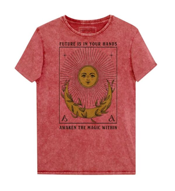 Denim Shirt Retro Moonstone Garnet Red