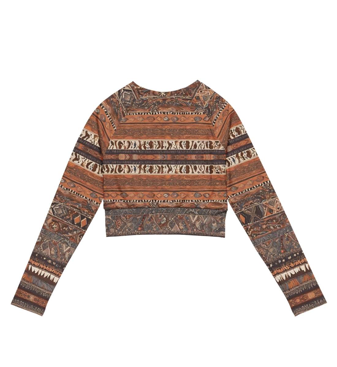 Langarm Crop Top Boho Earth Rückseite