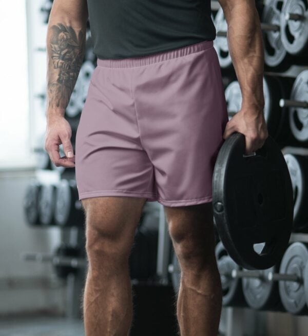 Lauf Shorts in Retro-Lila für Krafttraining mit Taschen