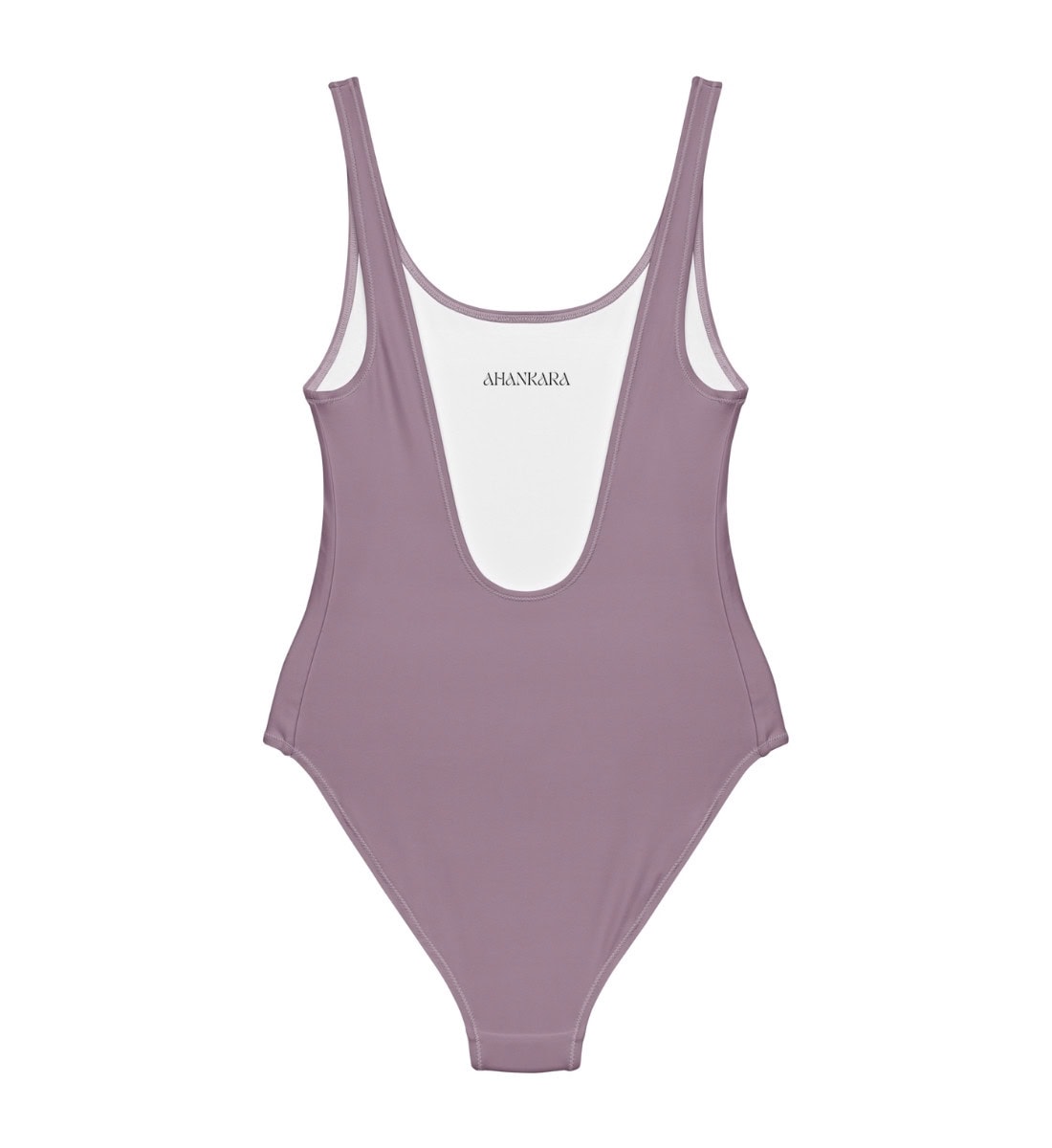 Blickdichter Badeanzug für Damen Lila Retro Rückseite