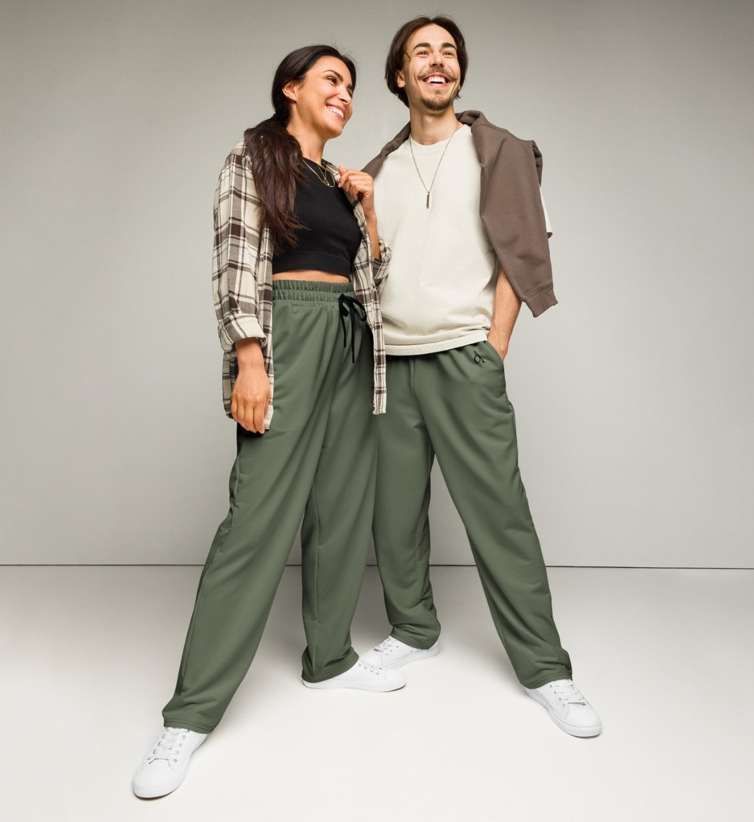 Nachhaltige Jogginghose 90s Forest Green recycelt