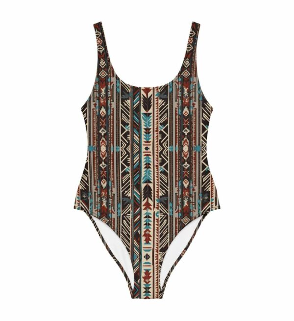 Damen One Piece Swimsuit Boho Natives Ethno Muster