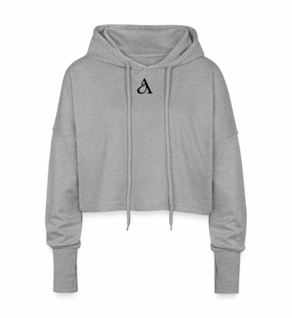 Oversize Crop Hoodie Damen Grau Mara