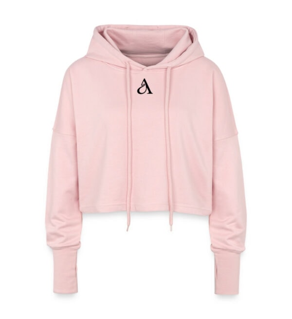 oversize crop hoodie damen rosa mara