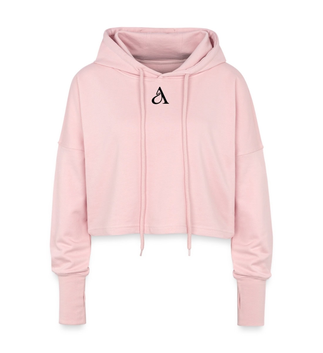 oversize crop hoodie damen rosa mara