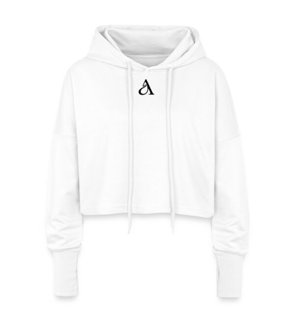 Oversize Crop Hoodie Damen weiss Mara