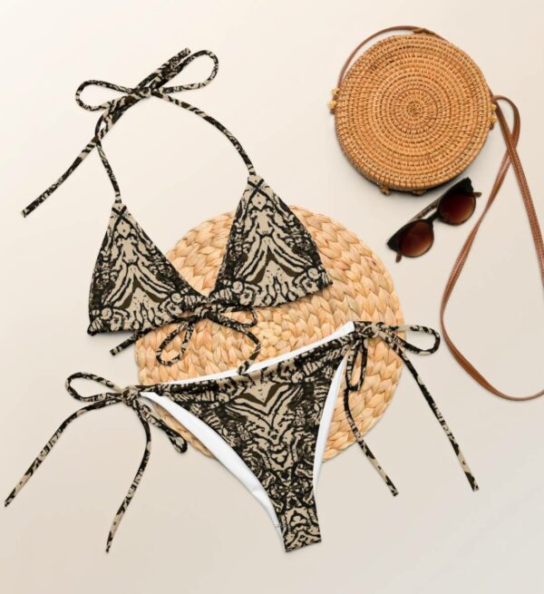Retro BIkini Reycelt mit Batik Look