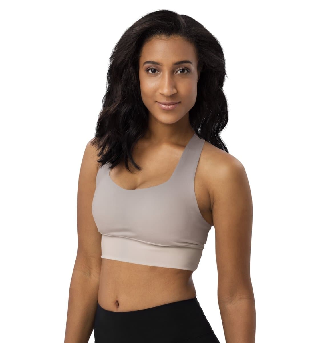 Sport BH Retro Farbe Beige Grau Farbverlauf