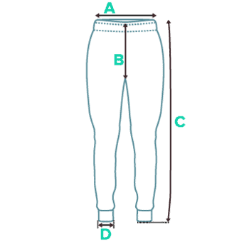 Retro Jogginghose für Damen größe messen