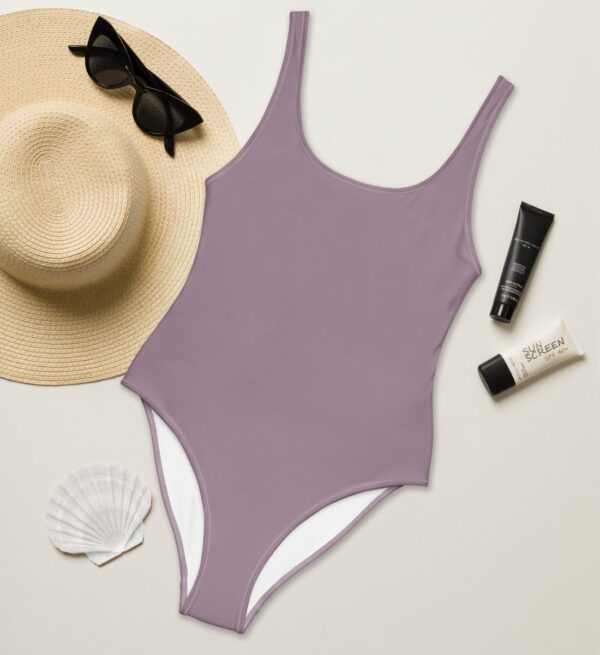 Retro Lila Badeanzug Damen Figurbetont