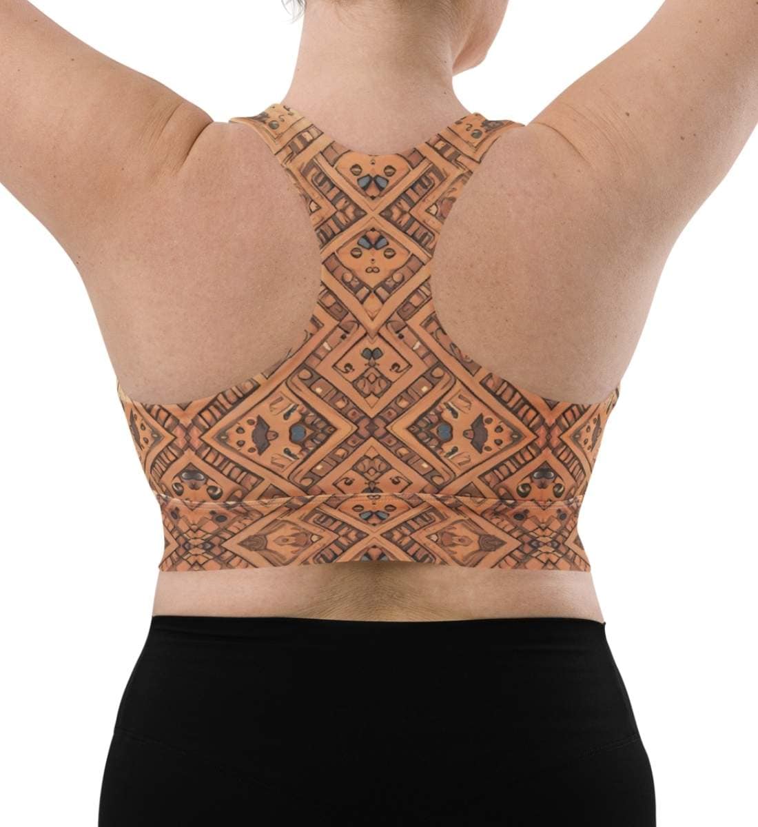 Blickdichter Sport BH für Damen mit Retro Muster