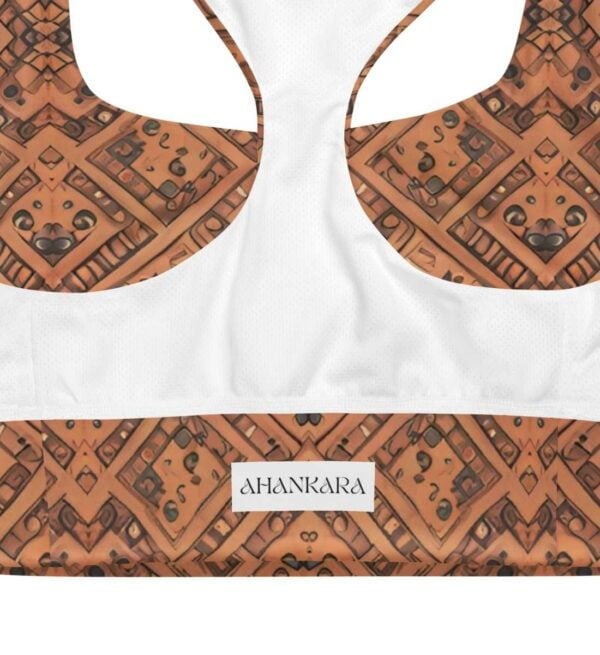 Blickdichter Sport BH für Damen mit Retro Muster Detailansicht