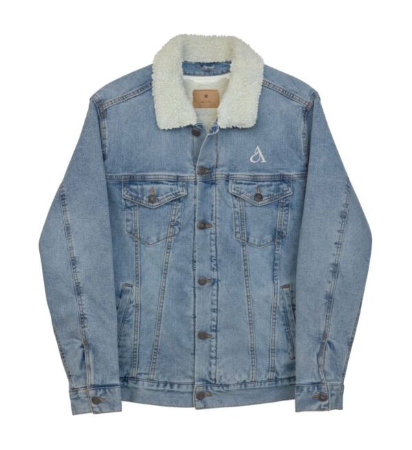 Sherpa Jacke gefütterte Jeansjacke mit recyceltem Sherpa Innenfutter