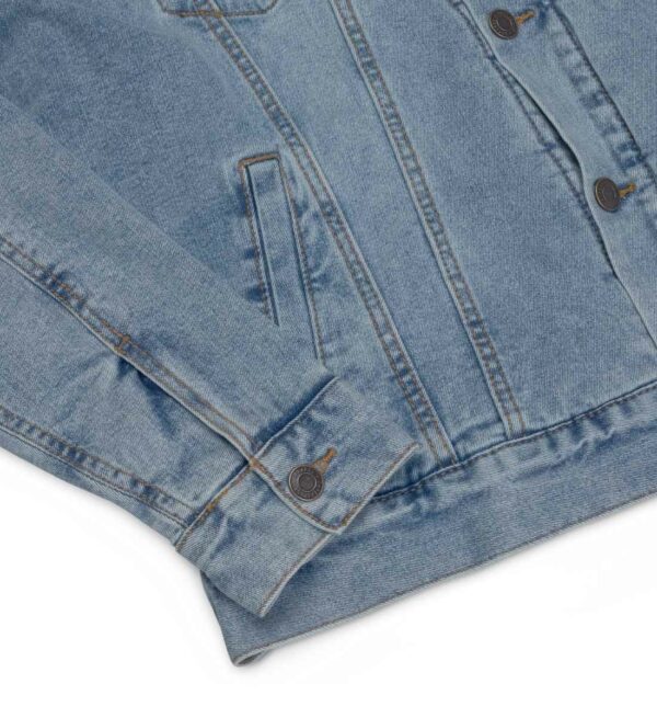 Sherpa Jacke aus Jeans mit Sherpa Innenfutter Detailfoto