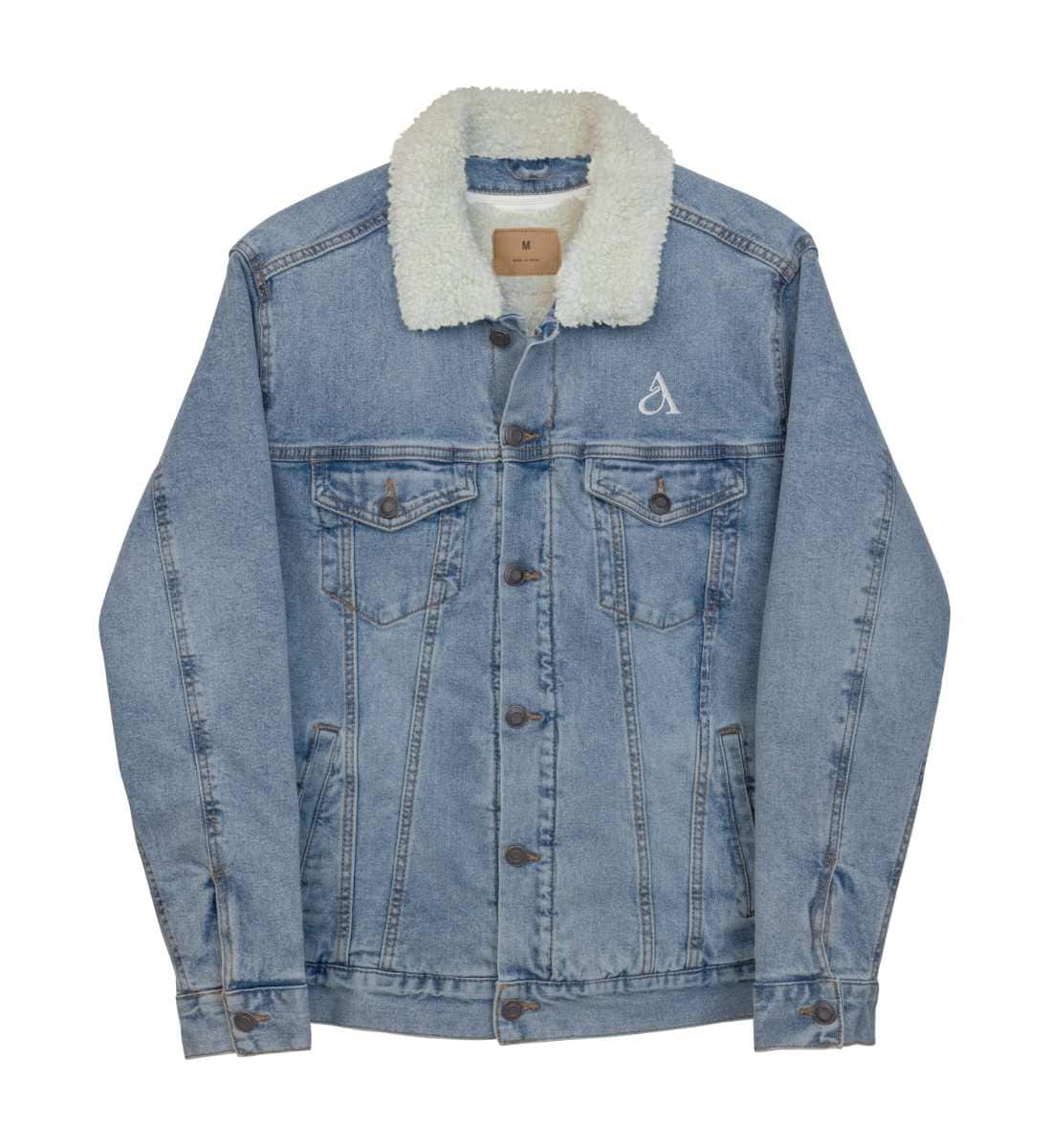 Sherpa Jacke gefütterte Jeansjacke mit recyceltem Sherpa Innenfutter