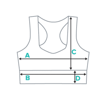 Retro Sports Bra Damen Größe Bemessen