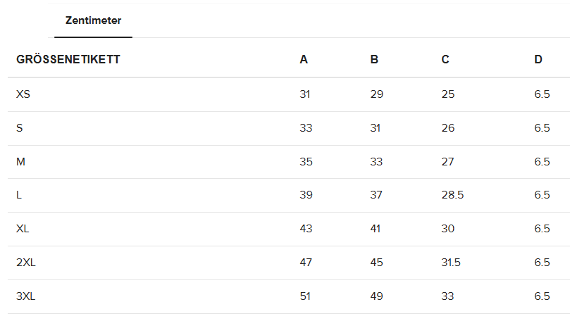 Retro Sports Bra Damen starker Halt Größentabelle