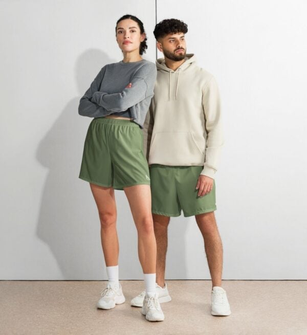 Sport Shorts mit Taschen Retro Grün