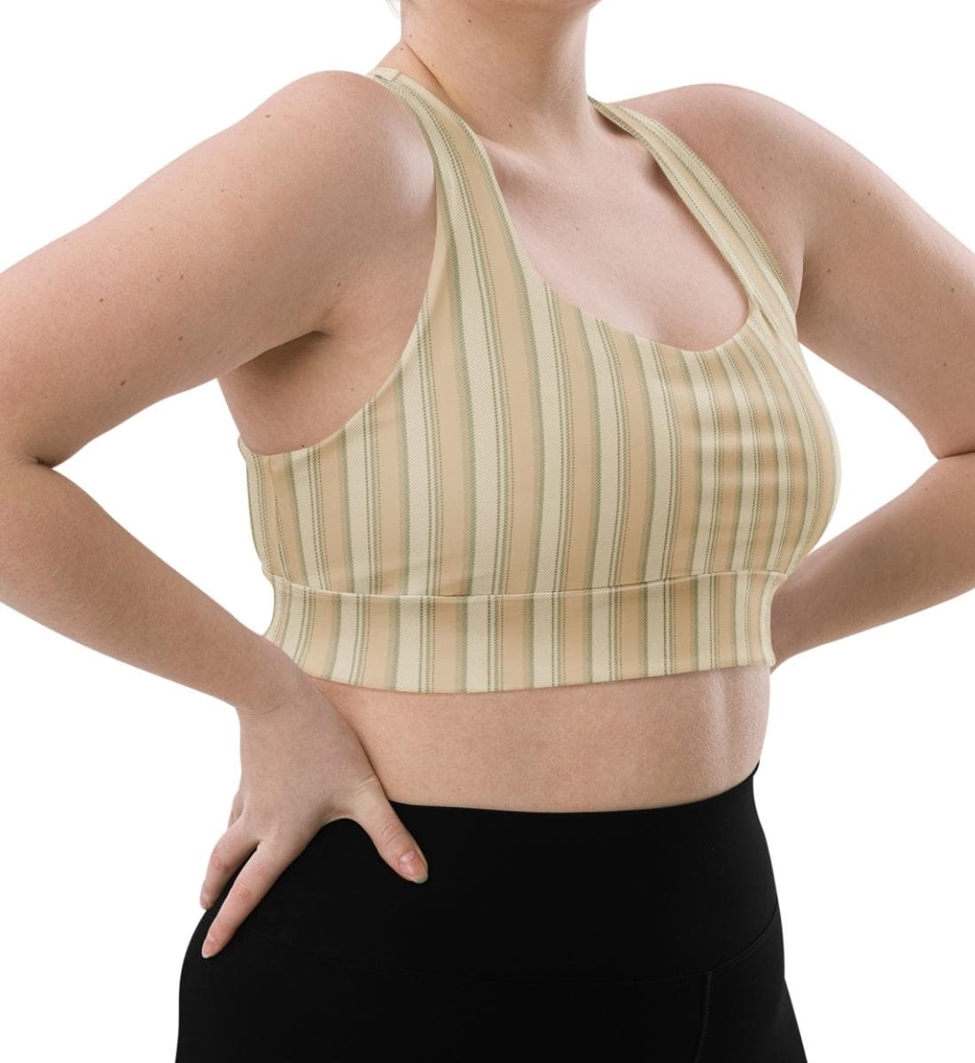 Sports Bra Damen starker Halt retro gestreift