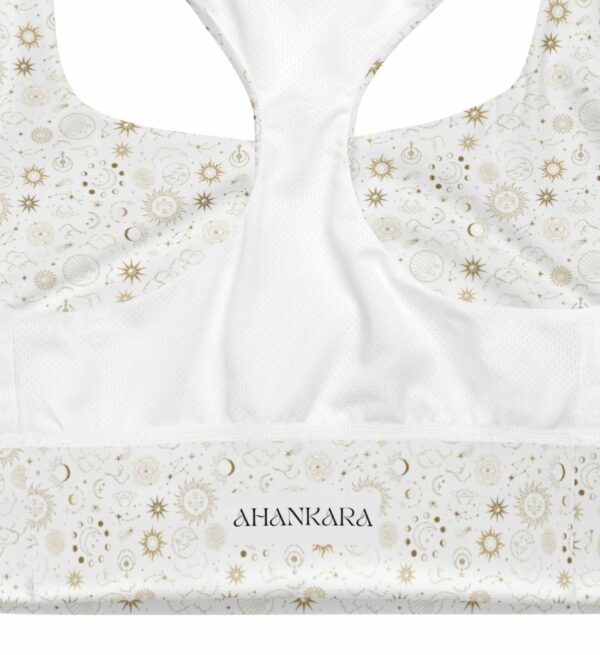 Yoga BH Galaxy mit Sonne Mond und Sternen Details