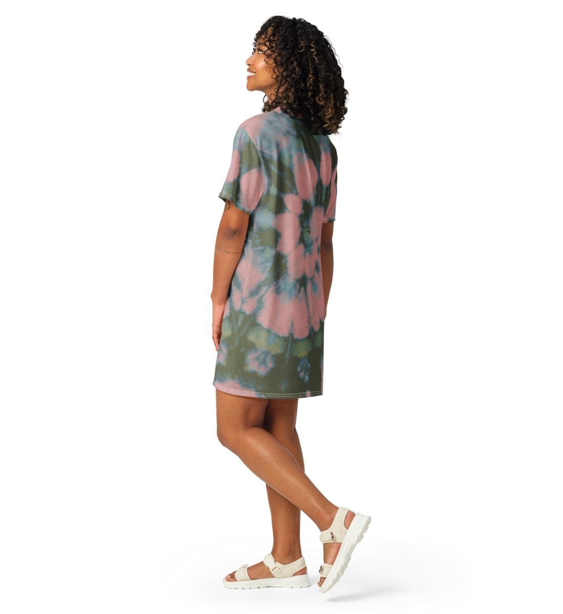 Langes Boho Oversized T Shirt für Damen mit Batik Motiv