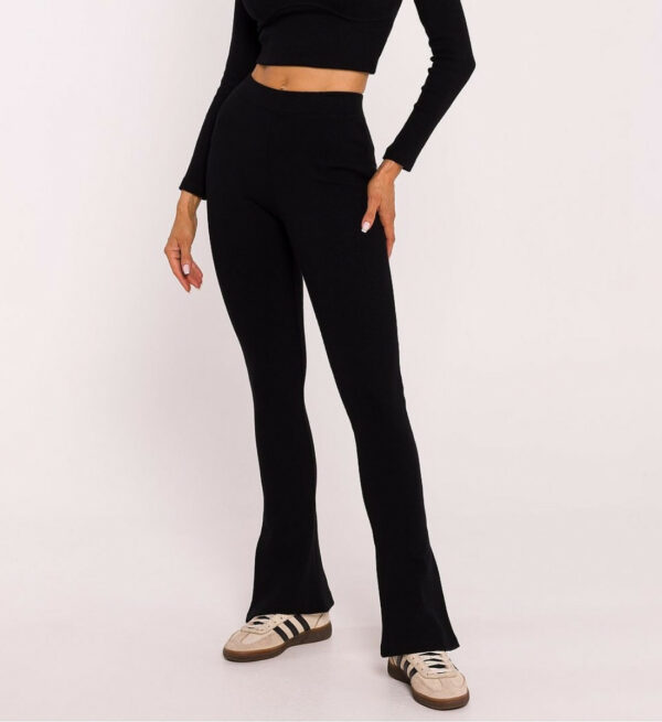 Leggings gerippt Schwarz