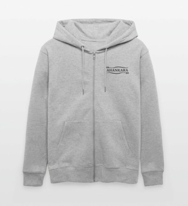 Kapuzenjacke mit Tribal Logo Grau meliert, bequeme gerade Passform, für Damen und Herren