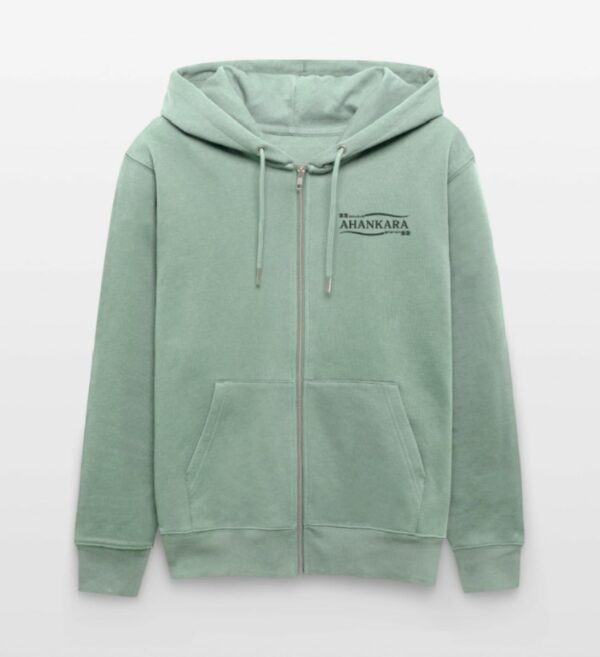 Kapuzenjacke mit Tribal Logo hell Graugrün, bequeme gerade Passform, für Damen und Herren