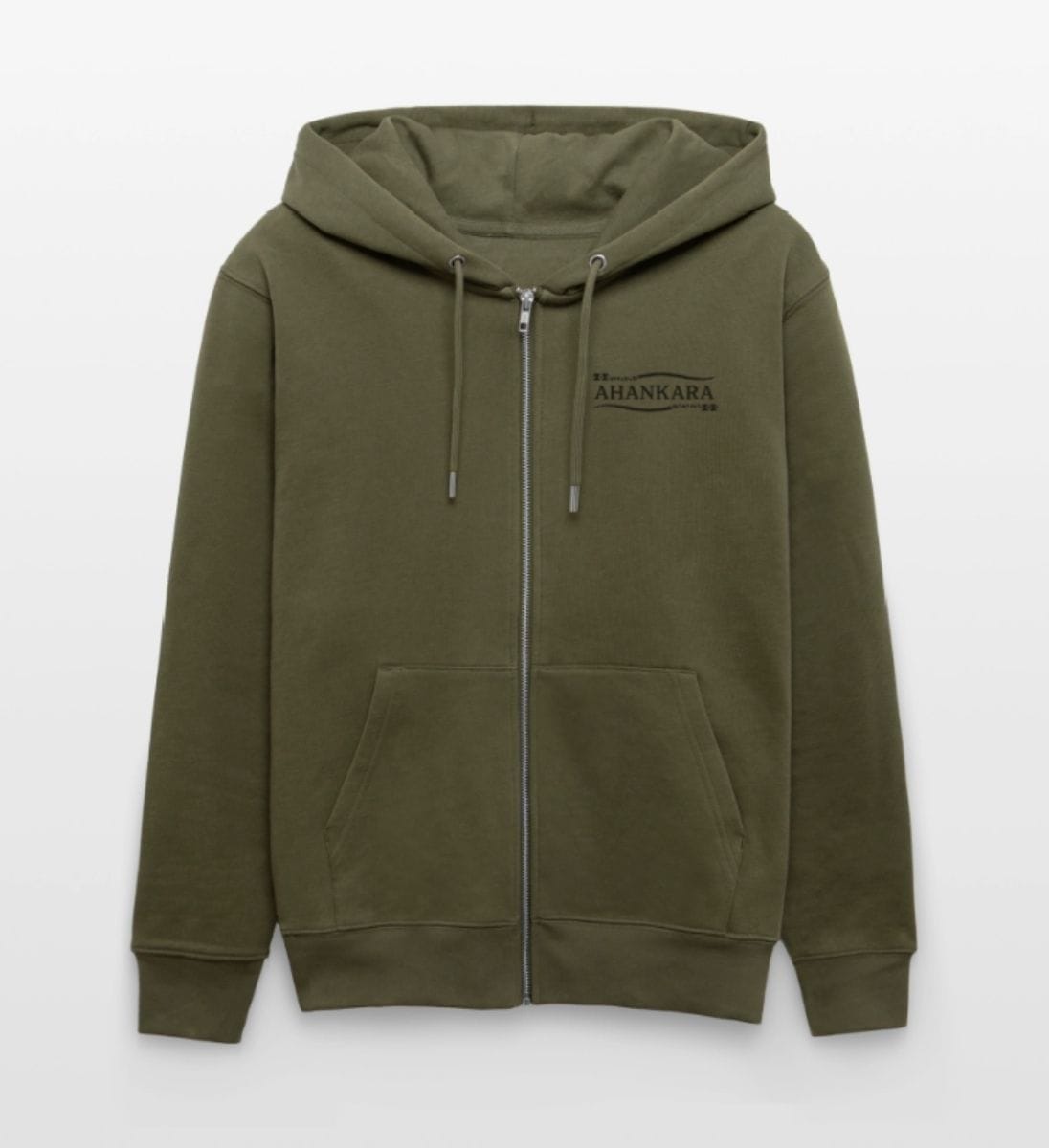 Kapuzenjacke mit Tribal Logo Khaki, bequeme gerade Passform, für Damen und Herren