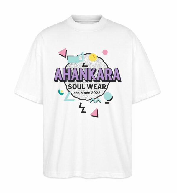 Oversized T Shirt 90s Pop Art weiss