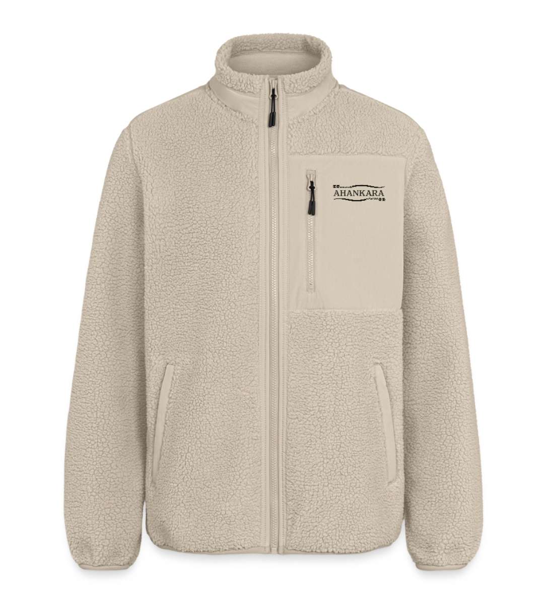 Sherpa Fleece Jacke in Beige für Damen und Herren, Relaxed Fit und recycelt