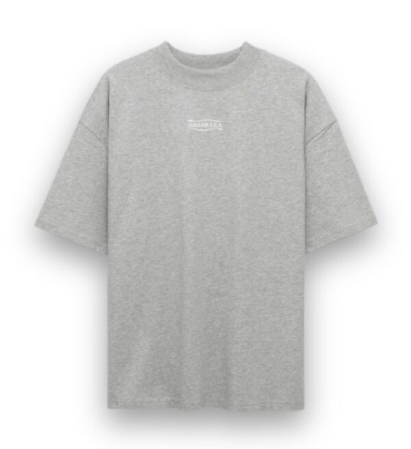 Oversized Shirt mit Vintage Tribal Logo grau meliert