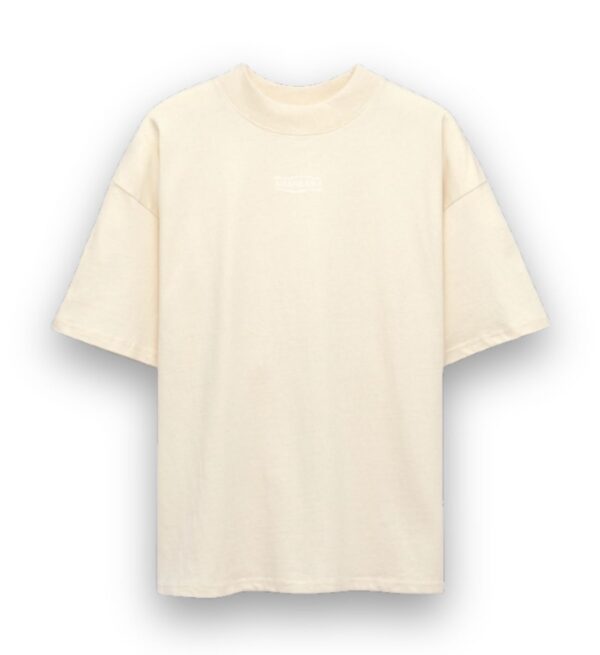 Oversized Shirt mit Vintage Tribal Logo natur weiß