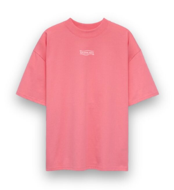 Oversized Shirt mit Vintage Tribal Logo pink