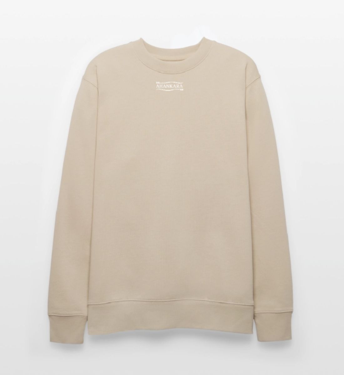 Relaxed Sweatshirt mit Tribal Logo im Vintage Stil von Ahankara, beige