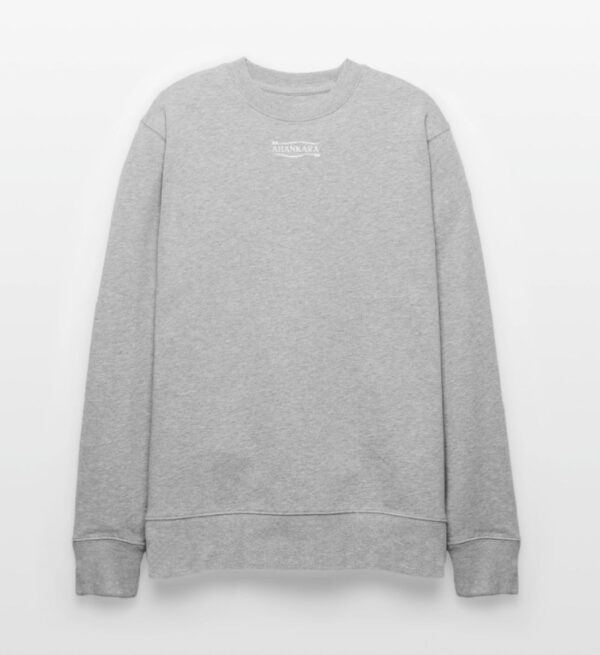 Relaxed Sweatshirt mit Tribal Logo im Vintage Stil von Ahankara, grau-meliert