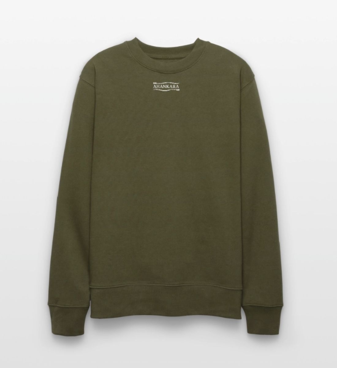 Relaxed Sweatshirt mit Tribal Logo im Vintage Stil von Ahankara, khaki