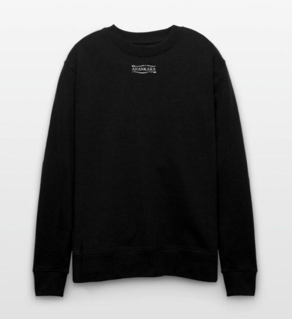 Relaxed Sweatshirt mit Tribal Logo im Vintage Stil von Ahankara, schwarz